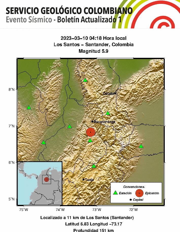 Strong earthquake of magnitude 5.9 shook all of Colombia