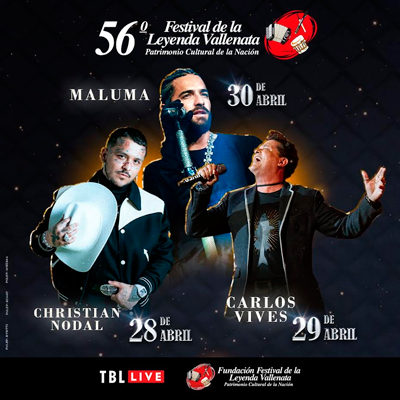 Carlos Vives, Maluma and Christian Nodal will be at the Vallenato Festival