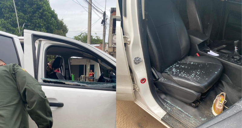 Attack against vehicle assigned to Yukpa leader in Becerril