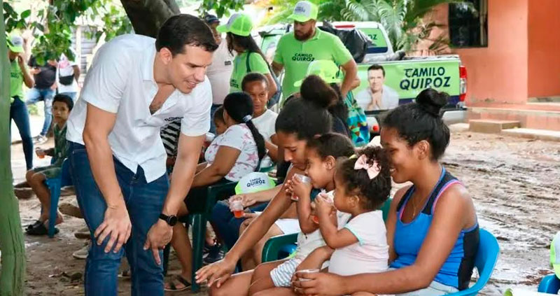 Districts in the north of Valledupar support the candidate Camilo Quiroz