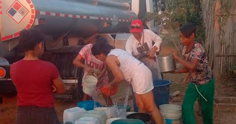 National Police brought water to populations in La Loma, Cesar