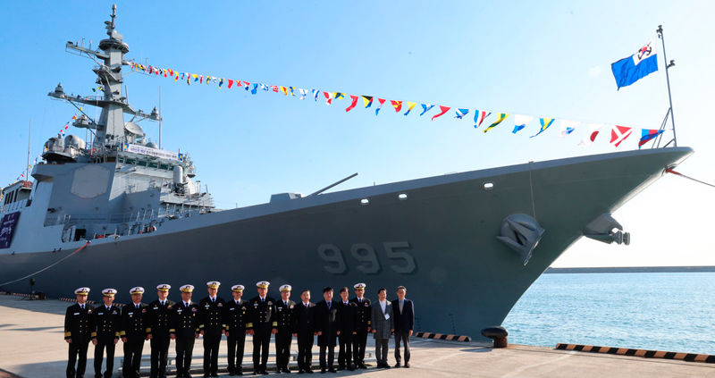 South Korea launches new 8,200 ton warship